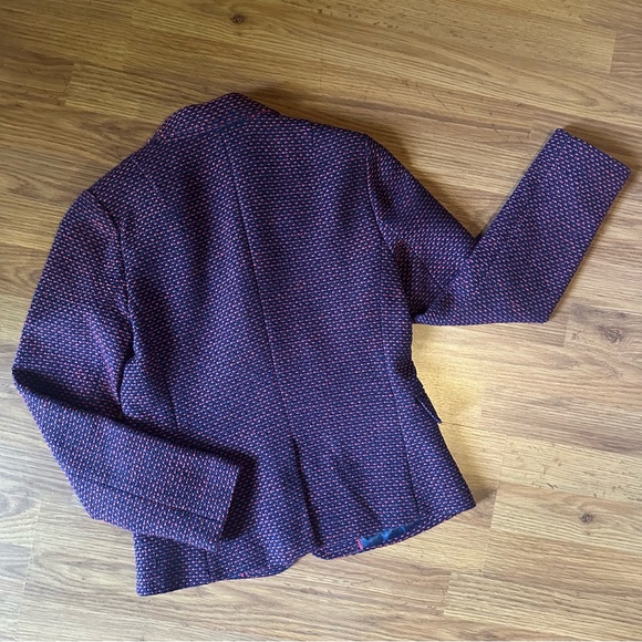 Women’s Banana Republic Navy Red Woven Blazer Size 4 * - Picture 7 of 7